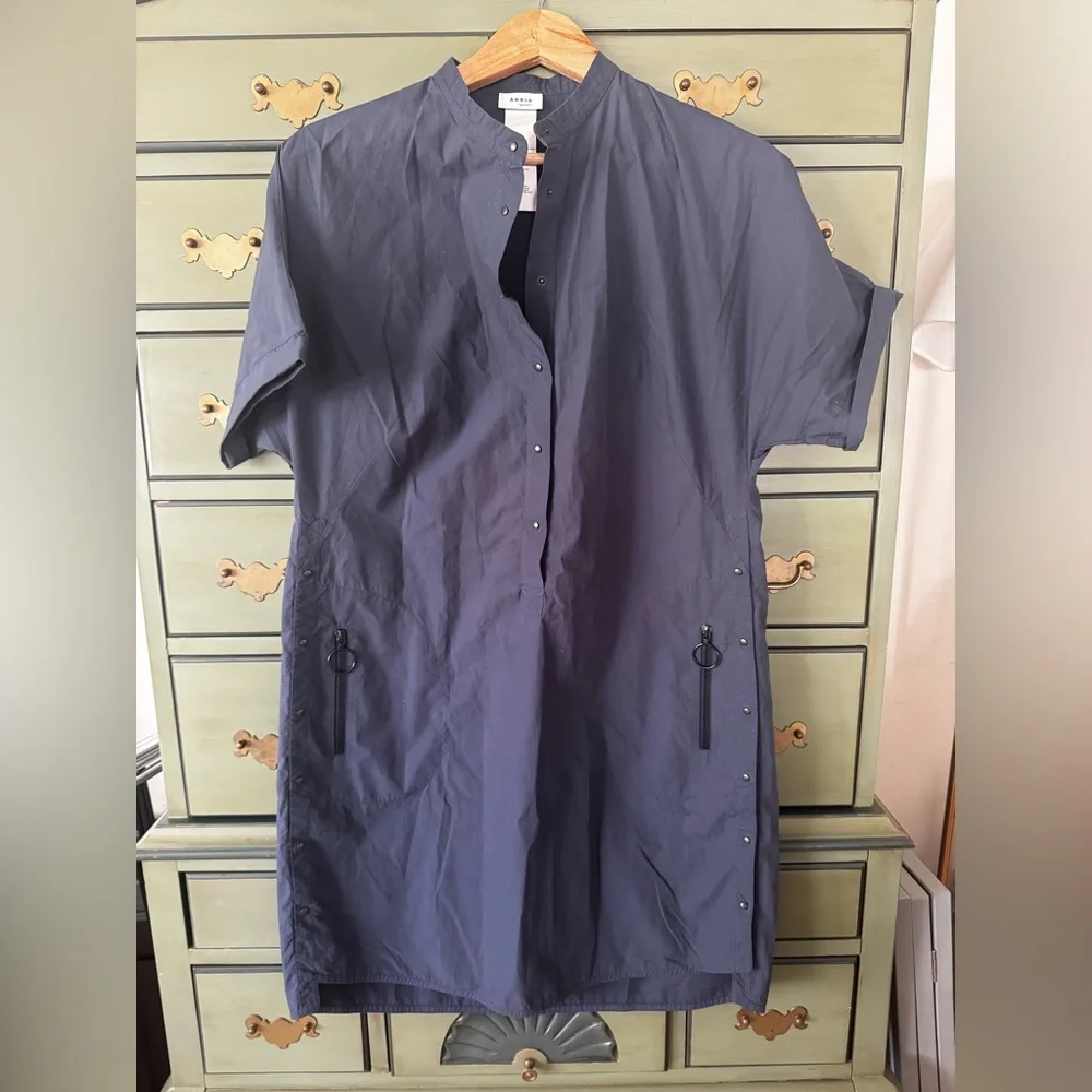 Akris Punto Navy Cotton Tunic Top / Dress, Size 10 - Picture 2 of 7
